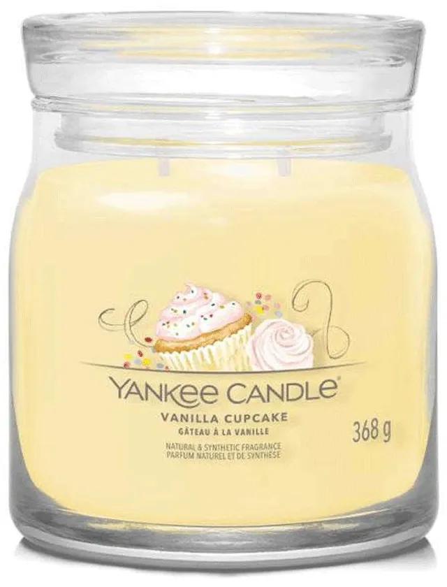 Αρωματικό Κερί Signature Vanilla Cupcake Medium 1630003E 9,3x11,4cm Yellow Yankee Candle