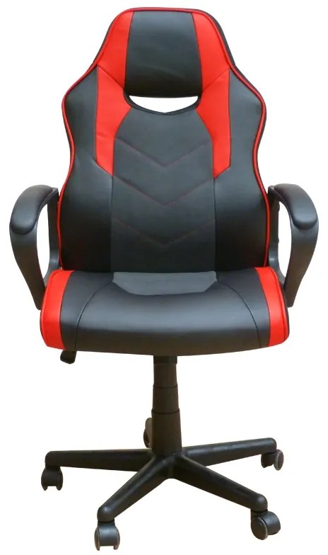 BS6210 ΚΟΚΚΙΝΟ/ΜΑΥΡΟ PU ΠΟΛΥΘΡΟΝΑ GAMING