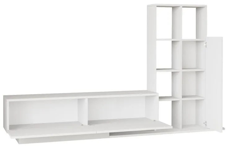 Σύνθετο Σαλονιού Damon σε Λευκό 211.2x29.5x123.6 εκ. 211.2x29.5x123.6 εκ.