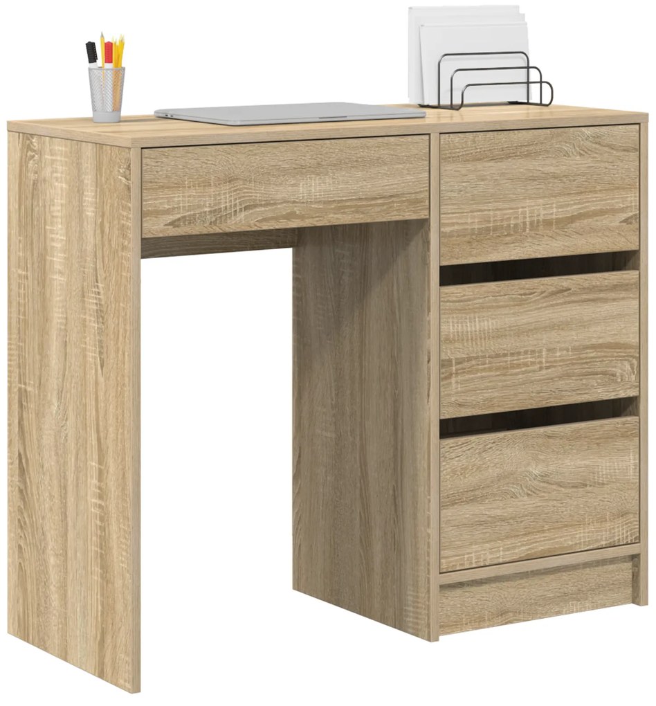 vidaXL Γραφείο Sonoma Δρυς 90 x 37.5 x 75 εκ Επεξεργασμένο ξύλο