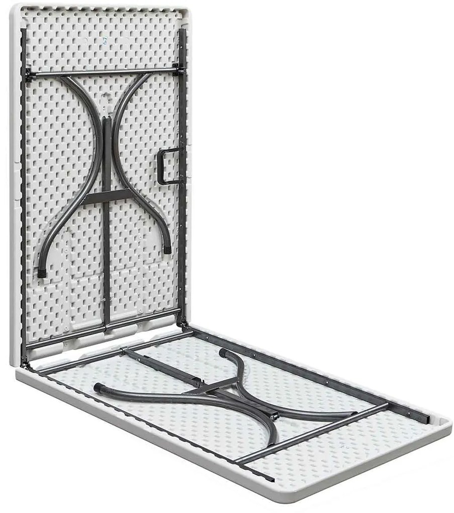 ΤΡΑΠΕΖΙ ΠΤΥΣΣΟΜΕΝΟ CATERING ΒΑΛΙΤΣΑ 244x76x72cm ΛΕΥΚΟ