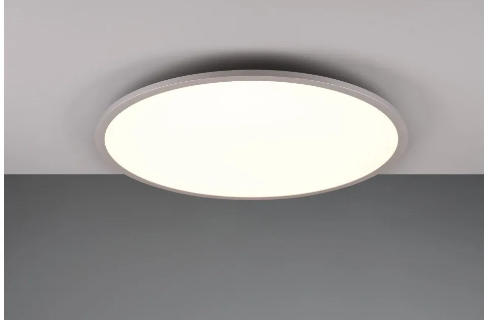 Πλαφονιέρα Φωτιστικό Οροφής LED RGB 35W Τιτάνιο Dimmer 3CCT Yuma 641719287 Trio Lighting-641719287-Ασημί 641719287