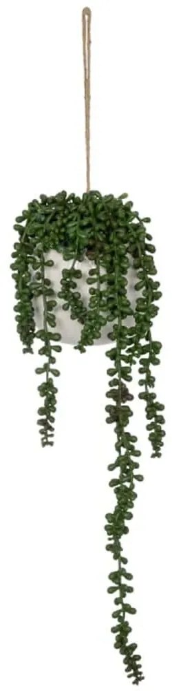 Τεχνητό Κρεμαστό Φυτό Lover's Tears 20628 16x16x50cm Green GloboStar Πολυαιθυλένιο