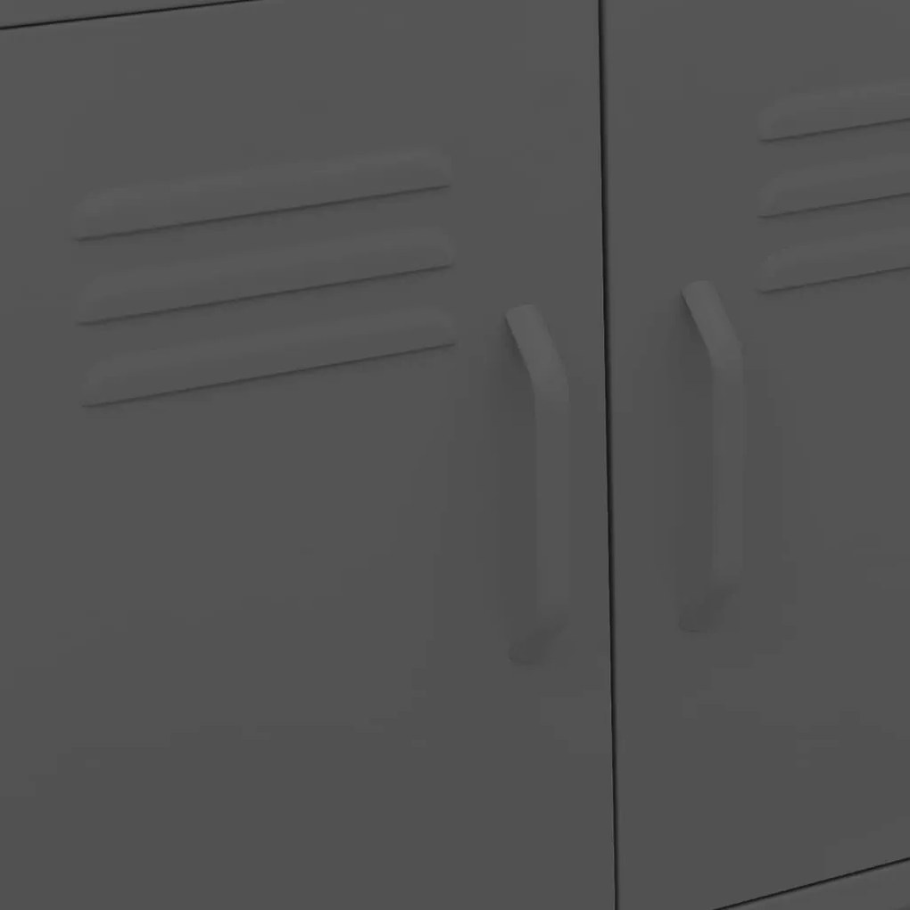 vidaXL Ντουλάπι Αποθήκευσης Ανθρακί 60 x 35 x 56 εκ. από Ατσάλι