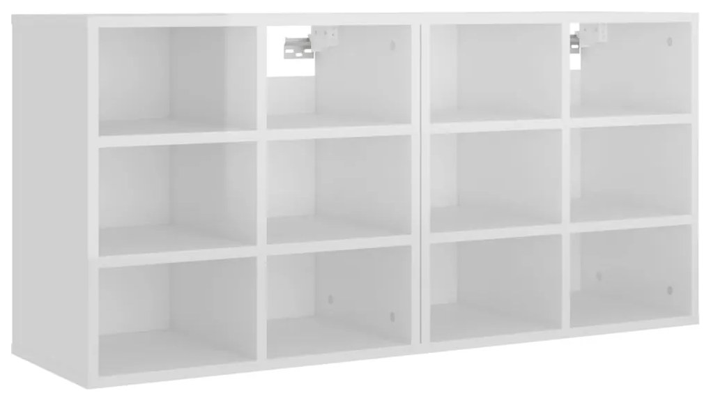 vidaXL Παπουτσοθήκες 2 τεμ. Γυαλιστερό Λευκές 52,5 x 30 x 50 εκ.