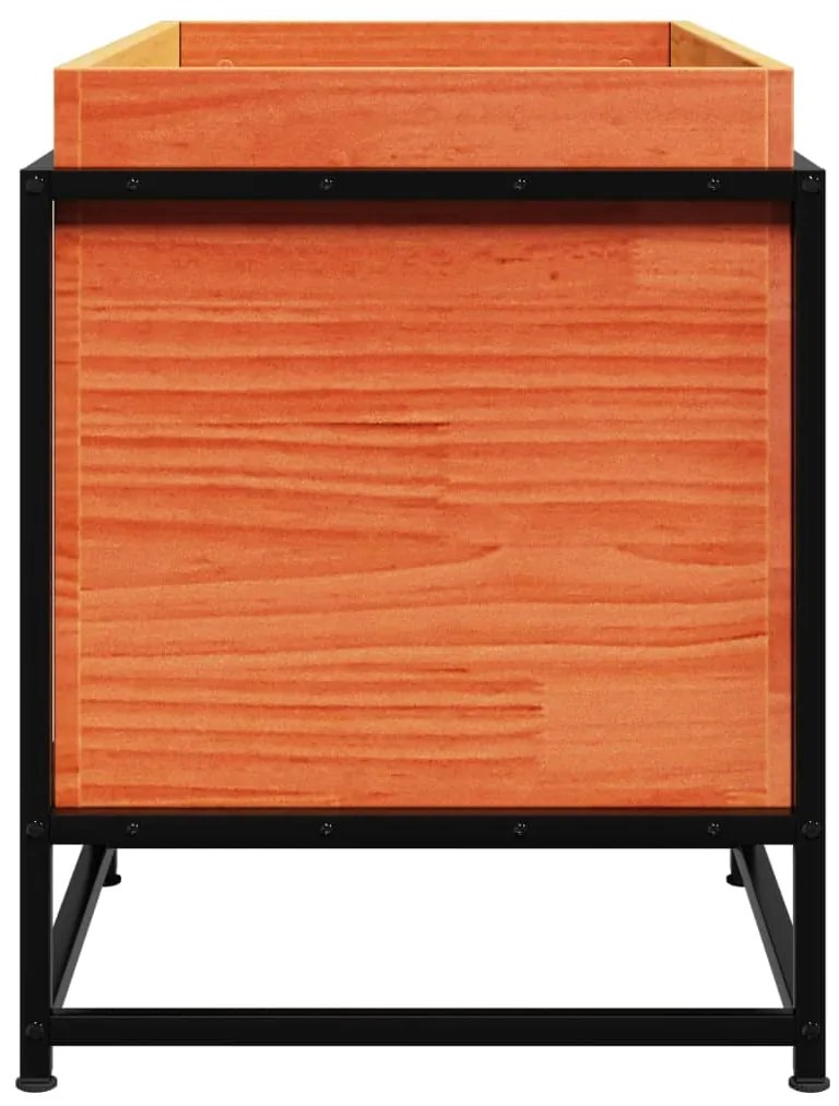 vidaXL Ζαρντινιέρα Καφέ Κεριού 80x40x50 εκ. από Μασίφ Ξύλο Πεύκου