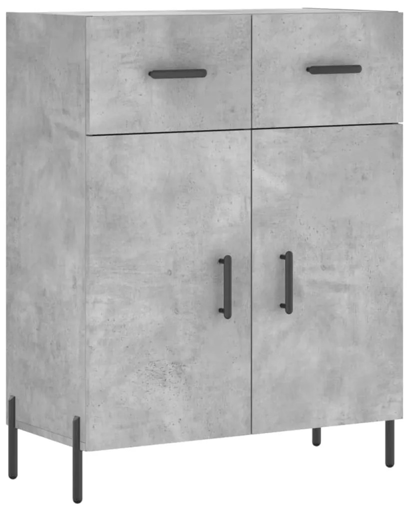 vidaXL Ντουλάπι Γκρι Σκυροδέματος 69,5x34x180 εκ. Επεξεργασμένο Ξύλο