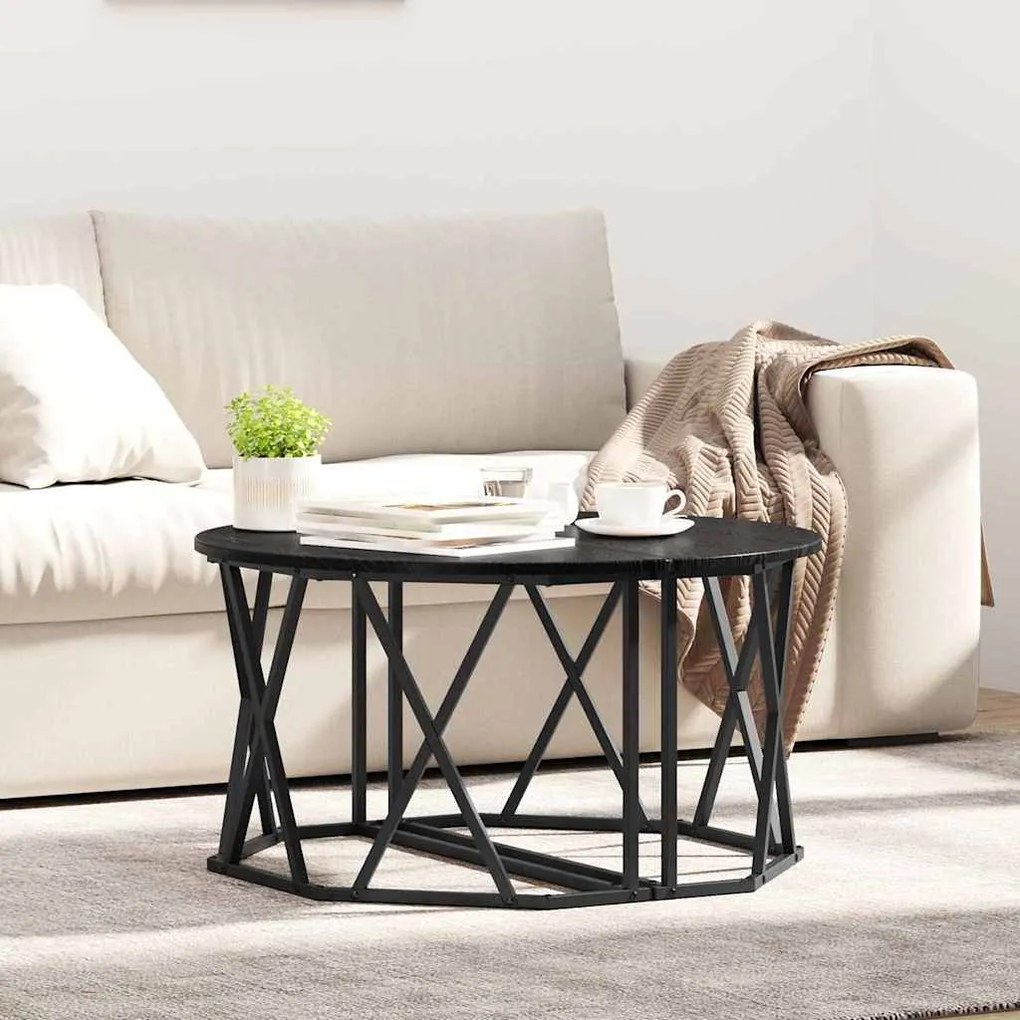 vidaXL Τραπεζάκι σαλονιού Μαύρη δρυς 80 x 80 x 42 cm