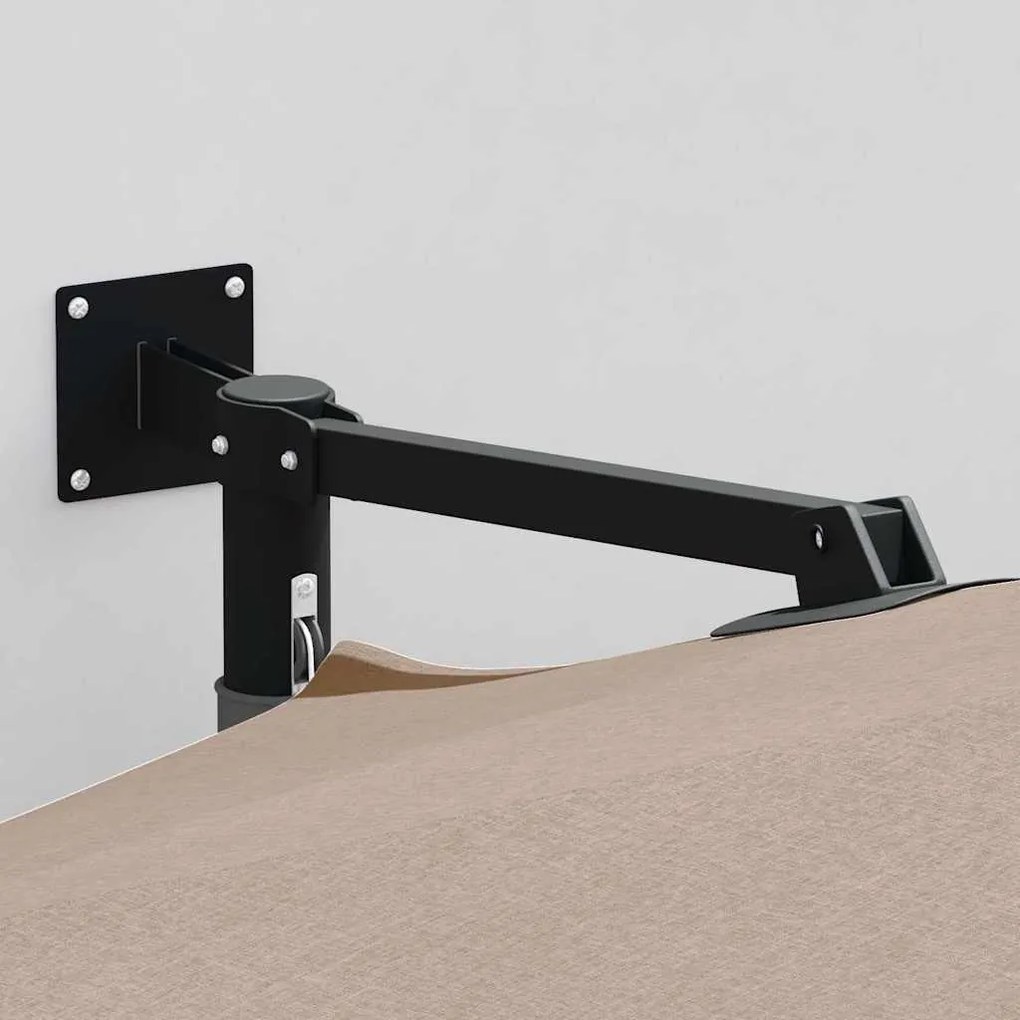 vidaXL Ομπρέλα Κήπου Taupe 248 x 248 x 148 εκ. Πολυεστέρας και Χάλυβας