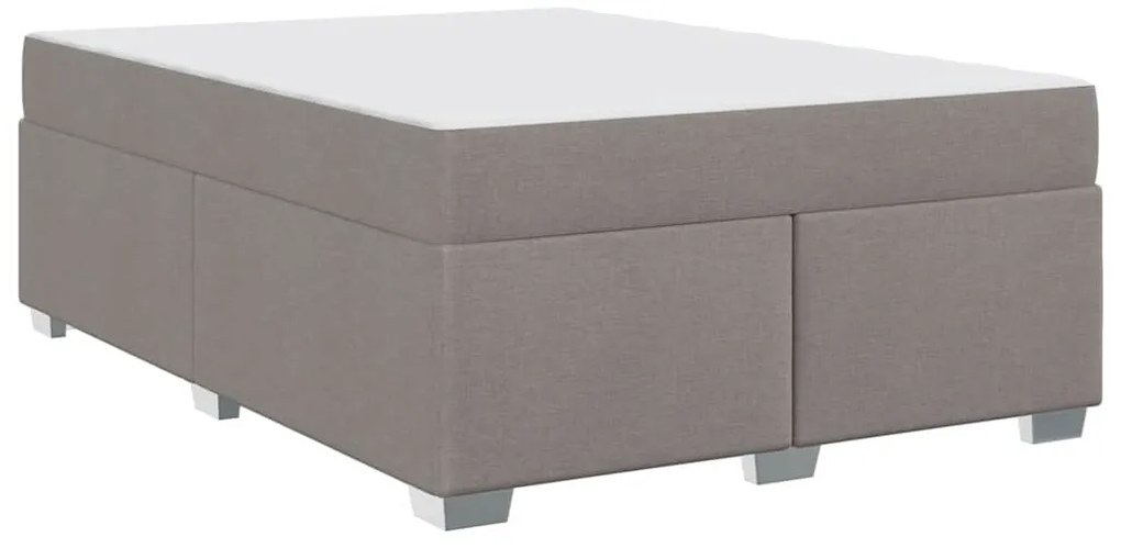 vidaXL Σκελετός Κρεβατιού με στρώμα Taupe 140 x 200 cm ύφασμα