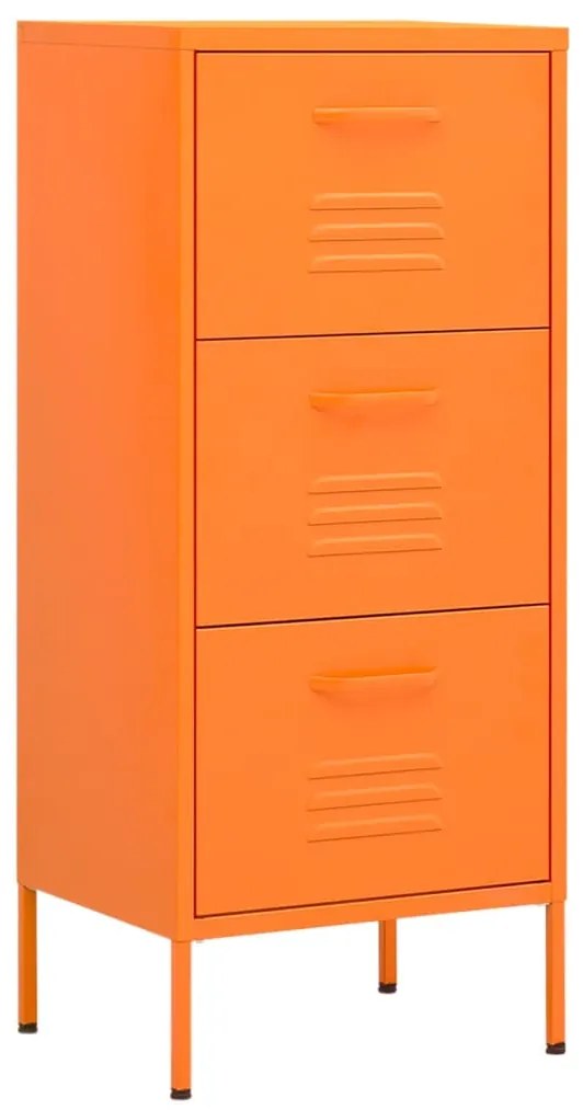 vidaXL Ντουλάπι Αποθήκευσης Πορτοκαλί 42,5 x 35 x 101,5 εκ. από Ατσάλι