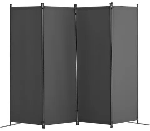 VEVOR Room Divider 4-Panel Folding Privacy Screen Fabric Partition Office Gray