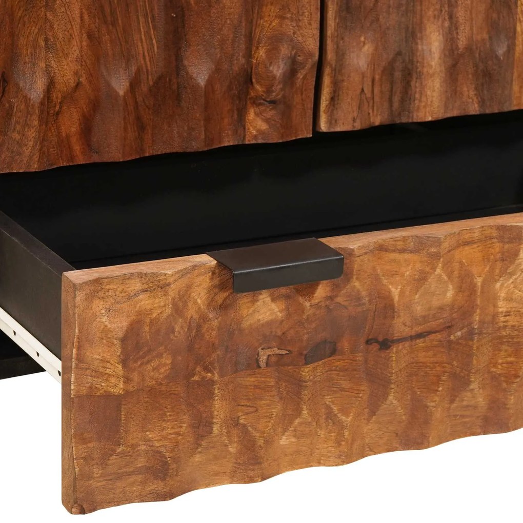 vidaXL Highboard με συρτάρι Καφέ Φινίρισμα Ακακίας 60 x 33 x 100 εκ.