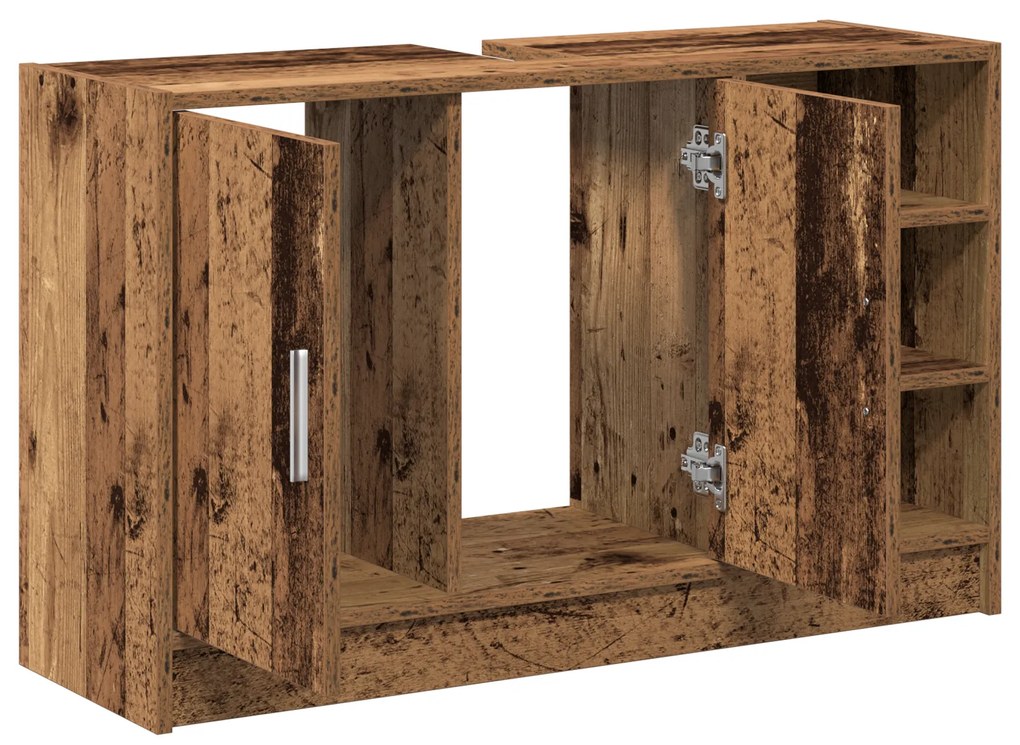 vidaXL Ντουλάπι Νιπτήρα Παλαιωμένο Ξύλο 90x29x55 εκ. Επεξεργασμένο Ξύλο