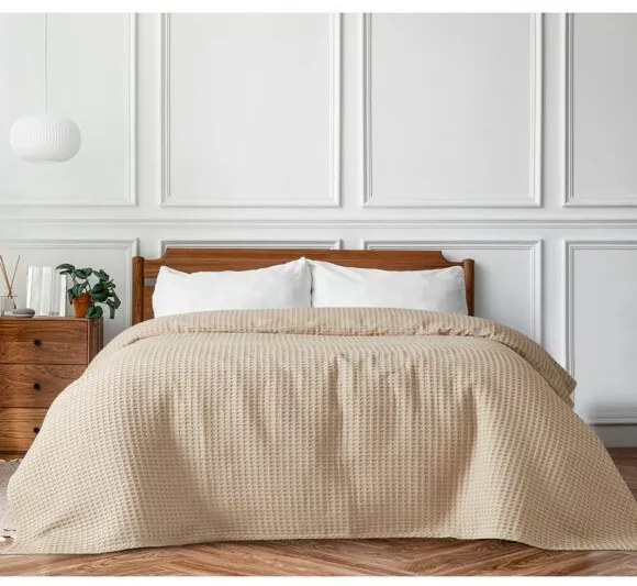Beauty Home Πικέ υπέρδιπλη waffle Art 1990 Sand 230x240 Μπεζ