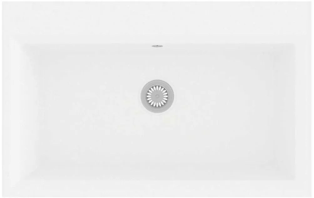 vidaXL Σιντρινο κουζίνας Λευκό 79 x 50 x 31 εκ. Γρανίτης