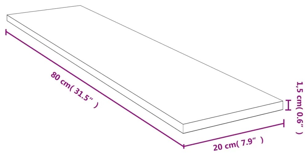 ΡΑΦΙ ΤΟΙΧΟΥ 80X20X1,5 ΕΚ. ΑΠΟ ΜΠΑΜΠΟΥ 352726