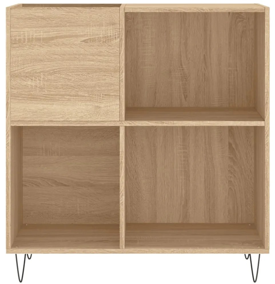 vidaXL Δισκοθήκη Sonoma Δρυς 84,5 x 38 x 89 εκ. από Επεξεργασμένο Ξύλο