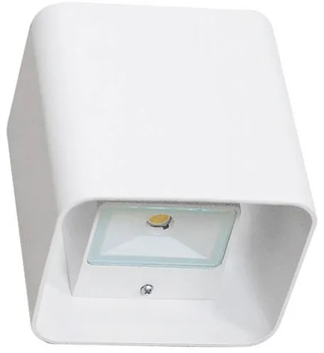 Adeleq Led Φωτιστικό Επίτοιχο Αλουμινίου Κύβος Διπλής Κατεύθυνσης 2x3W 3000K Λευκό 3-691810