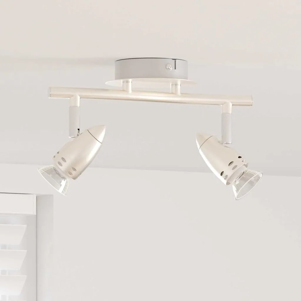 vidaXL Σποτ οροφής Ματ νικέλ 27 x 14 x 12 εκ Ατσάλι