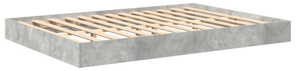 vidaXL Βιβλιοθήκη Κρεβατιού 2 pcs Γκρι σκυροδέματος 140 x 200 cm
