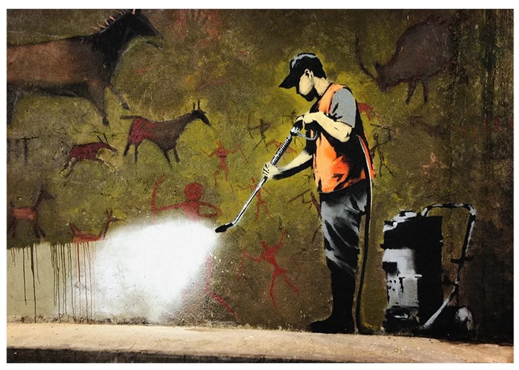 Φωτοταπετσαρία - Banksy - Cave Painting 100x70