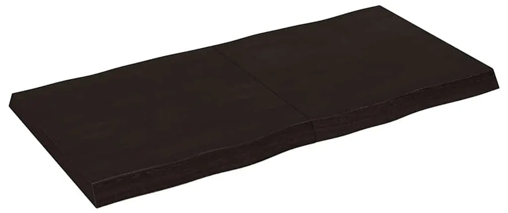 vidaXL Επιφ Τραπεζιού Αν Καφέ 120x60x(2-6)εκ.Ακατέργ. Μασίφ Ξύλο Δρυός