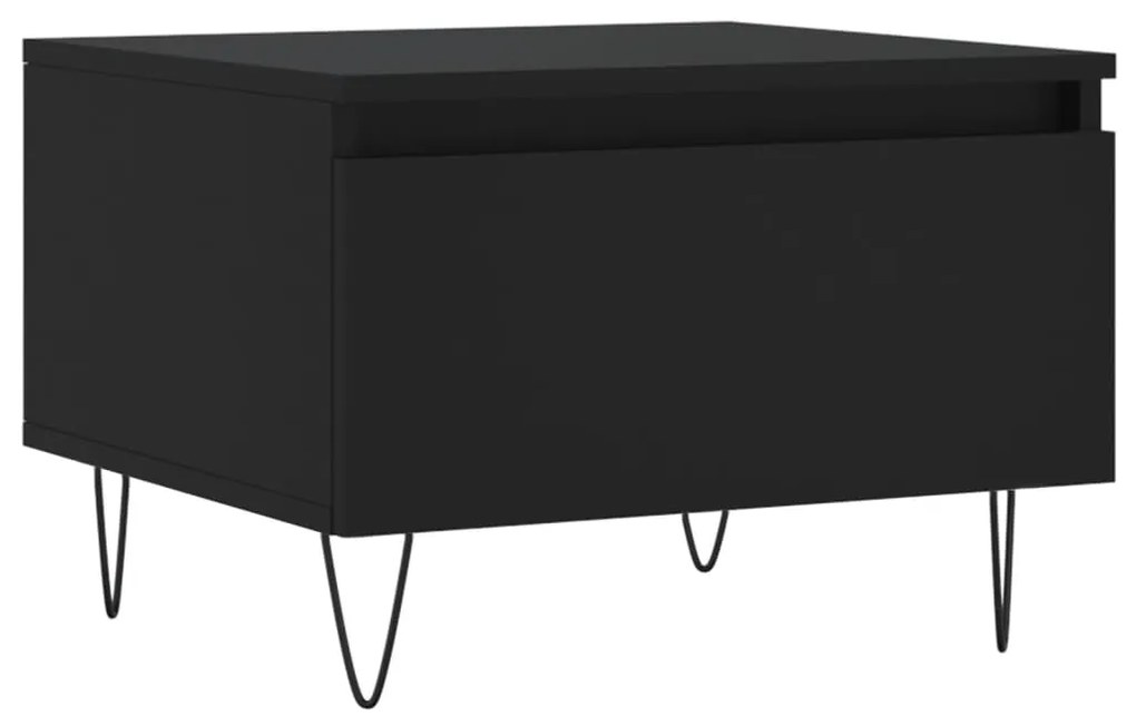 vidaXL Τραπεζάκια Σαλονιού 2 τεμ. Μαύρα 50 x 46 x 35 εκ. Επεξεργ. Ξύλο