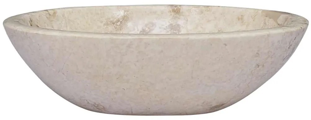 vidaXL Νιπτήρας Κρεμ 53 x 40 x 15 εκ. Μαρμάρινος