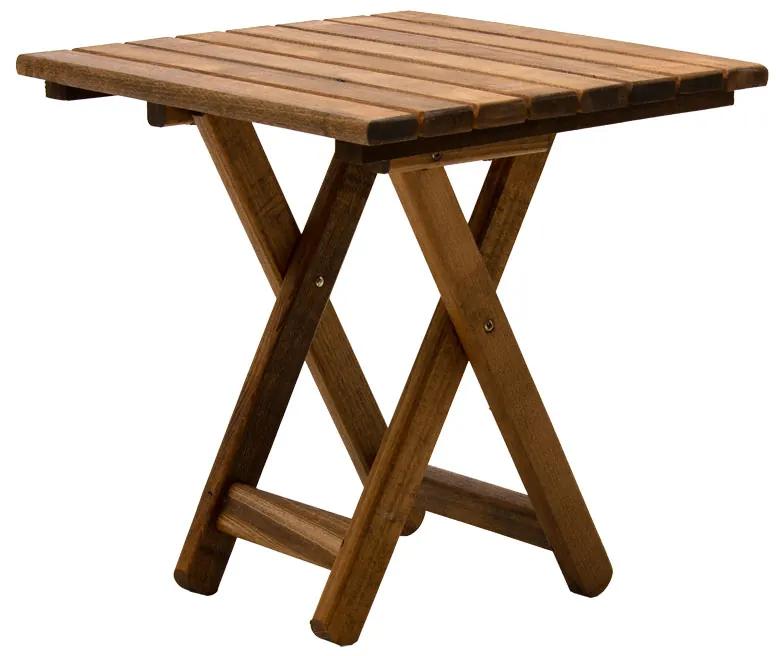 Τραπέζι Retto μασίφ ξύλο οξιάς καρυδί εμποτισμού 45x45x48εκ Υλικό: Solid wood beech 237-000012