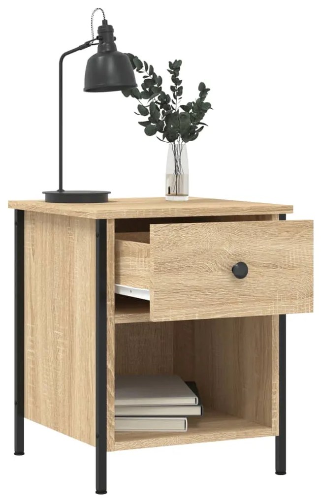 vidaXL Κομοδίνο Sonoma Δρυς 40 x 42 x 50 εκ. από Επεξεργασμένο Ξύλο