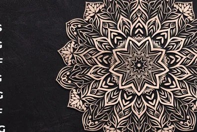 Intra απο ξύλο plywood 3mm-4mm πάχος – Διακόσμηση τοίχου Mandala Cut Laser Δίασταση  40x30 cm INTRAFABR-84753420