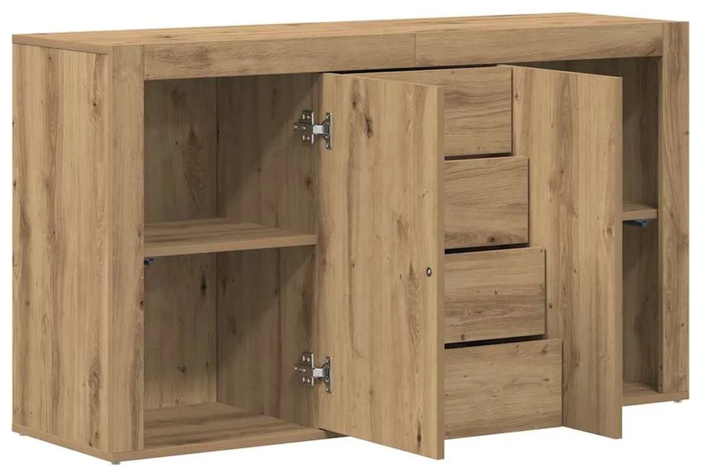vidaXL Πλαϊνό γραφείο Artisan Oak 120 x 36 x 69 εκ Επεξεργασμένο ξύλο