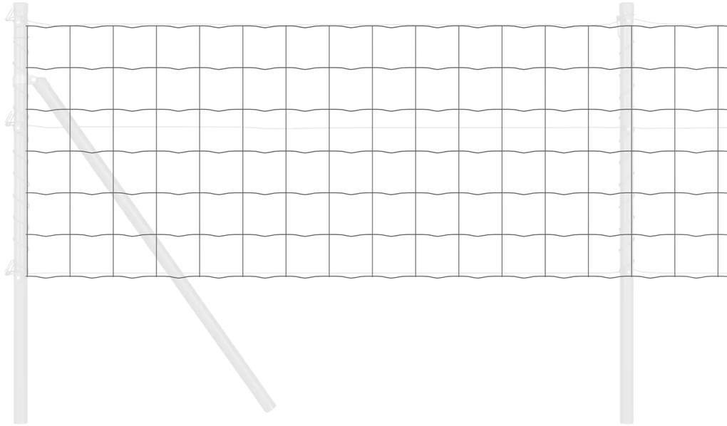 vidaXL Euro Fence Γκρι 0.6x10 μ. Σίδηρος