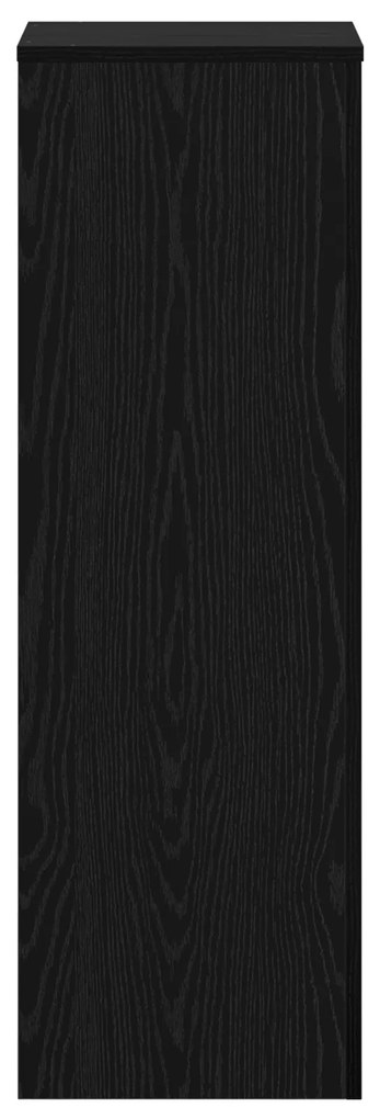 vidaXL Βάση φυτών Μαύρη Οξυά 33 x 33 x 100 cm Επεξεργασμένο ξύλο