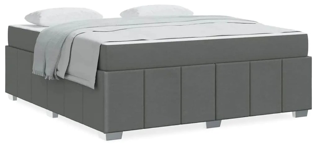 vidaXL Σκελετός Κρεβατιού Σκούρο γκρι 180 x 200 cm ύφασμα