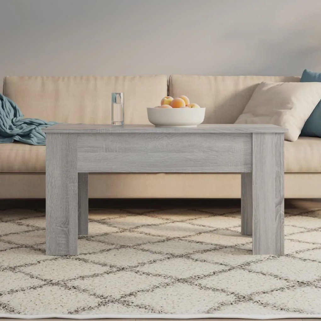 vidaXL Τραπεζάκι Σαλονιού Γκρι Sonoma 101x49x52 εκ. Επεξεργασμένο Ξύλο