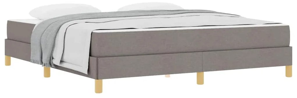 vidaXL Κρεβάτι με ελατήρια με στρώμα Taupe 180 x 200 cm ύφασμα