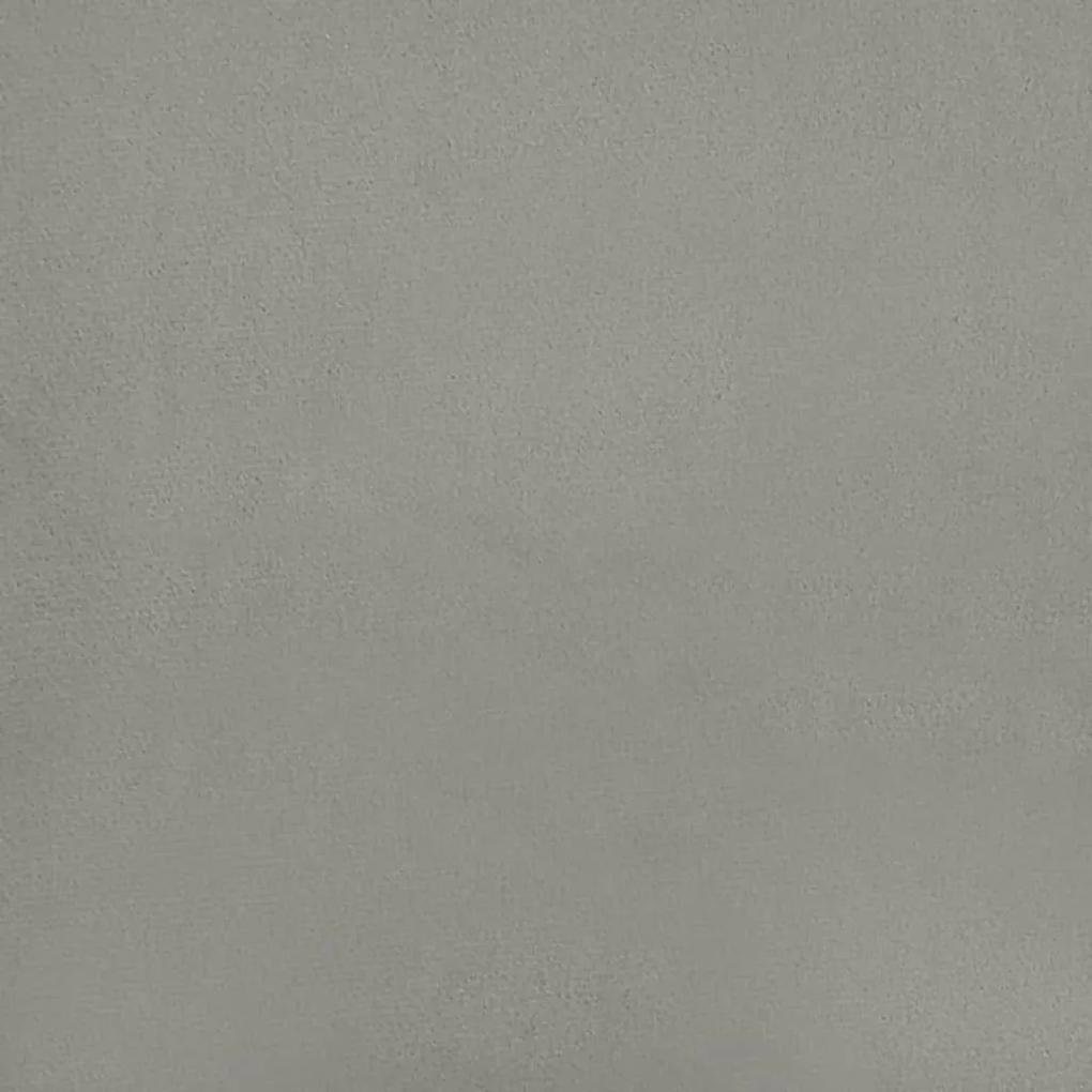 Πλαίσιο Κρεβατιού με Κεφαλάρι Αν. Γκρι 160x200 εκ. Βελούδινο - Γκρι