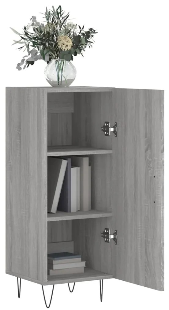 vidaXL Ντουλάπι Γκρι Sonoma 34,5x34x90 εκ. από Επεξεργασμένο Ξύλο