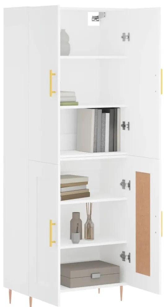 vidaXL Ντουλάπι Λευκό 69,5x34x180 εκ. από Επεξεργασμένο Ξύλο