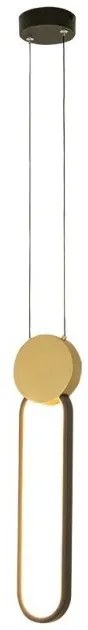 Κρεμαστό Φωτιστικό Οροφής 48cm LED 13W IP20 3000K Zambelis-23101-Χρυσό 23101