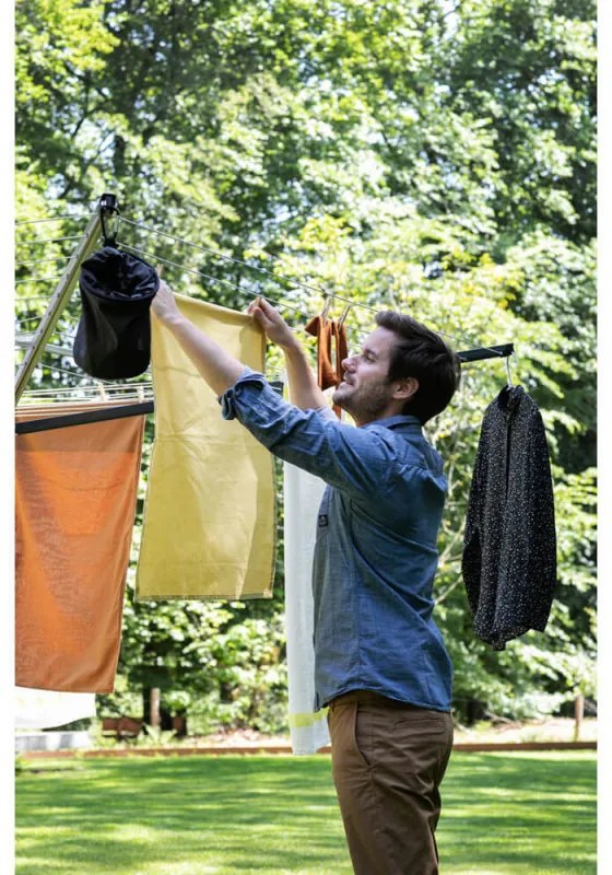 Brabantia Lift-O-Matic outdoor space 1003464, 50 m, Ρυθμιζόμενο ύψος, Μεταλλικό καρφί, Ανθεκτικό στη διάβρωση, Μαύρο