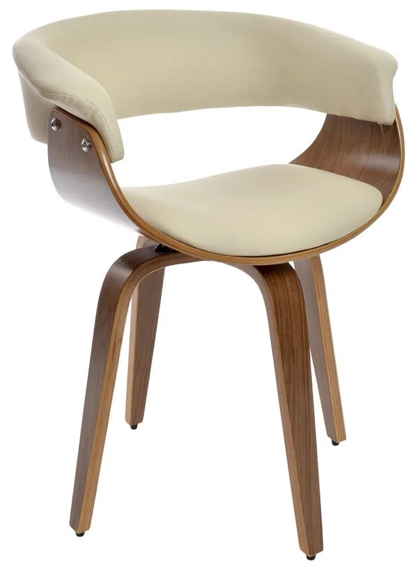 Καρέκλα Τραπεζαρίας DKD Home Decor Καφέ Κρεμ 61 x 46 x 78 cm