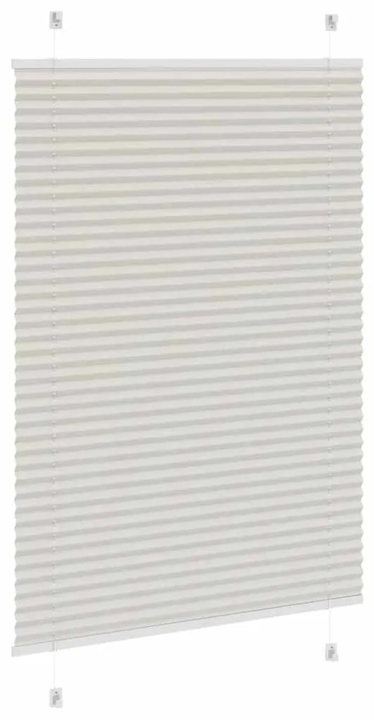 vidaXL Πλισέ περσίδα ανοιχτό γκρι 85x150 cm Πλάτος υφάσματος 84,4 cm
