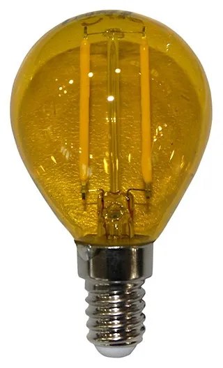Adeleq Led Λάμπα Cog Σφαιρικό Ε14 2W 230V Πορτοκαλί 13-14023
