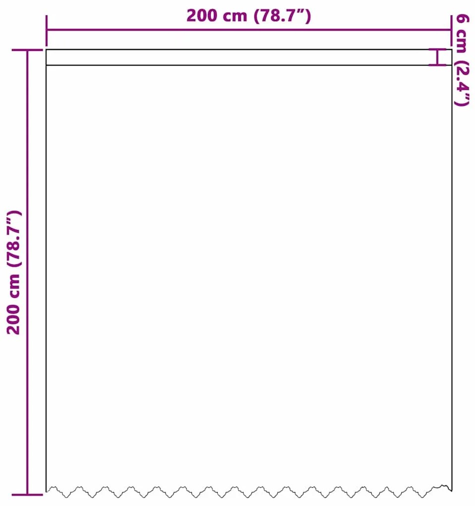 vidaXL Κουρτίνες με κουρτίνες Floral Λευκό 200 x 200 cm Πολυεστέρας