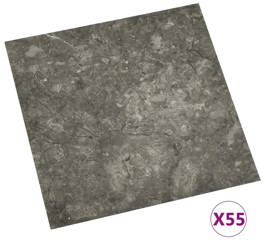 vidaXL Δάπεδο Αυτοκόλλητο Γκρι 55 τεμ. 5,11 μ² από PVC