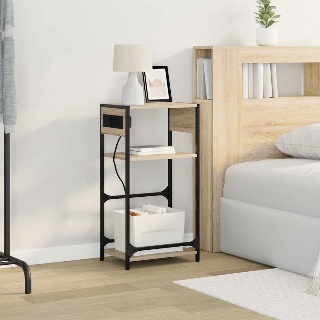 vidaXL Κομοδίνο Sonoma Δρυς 40 x 27 x 76 εκ Επεξεργασμένο ξύλο