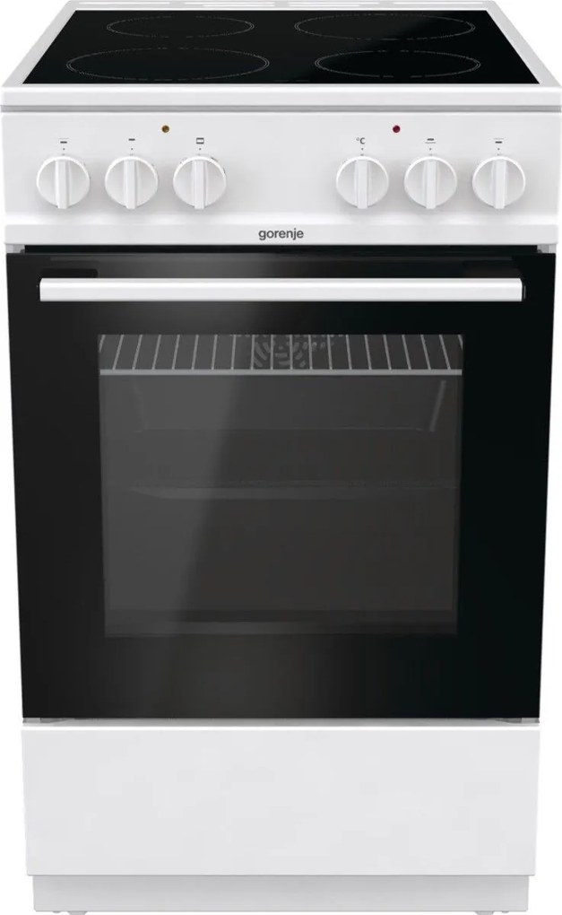 Gorenje GEC5A61WG-740527 Κουζίνα 70lt με Κεραμικές Εστίες Π50εκ.